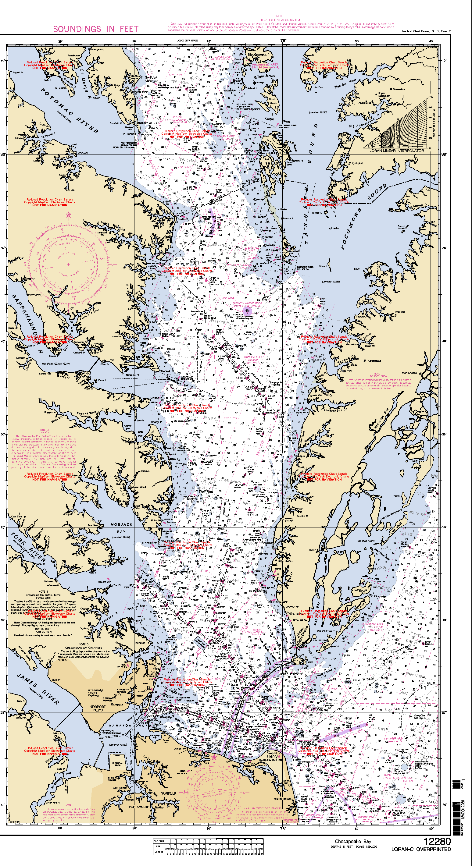 NOAA Chart 12280_2 Southern Chesapeake Bay