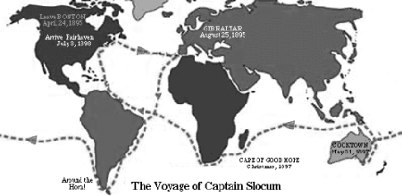 Captain Joshua Slocum's Route